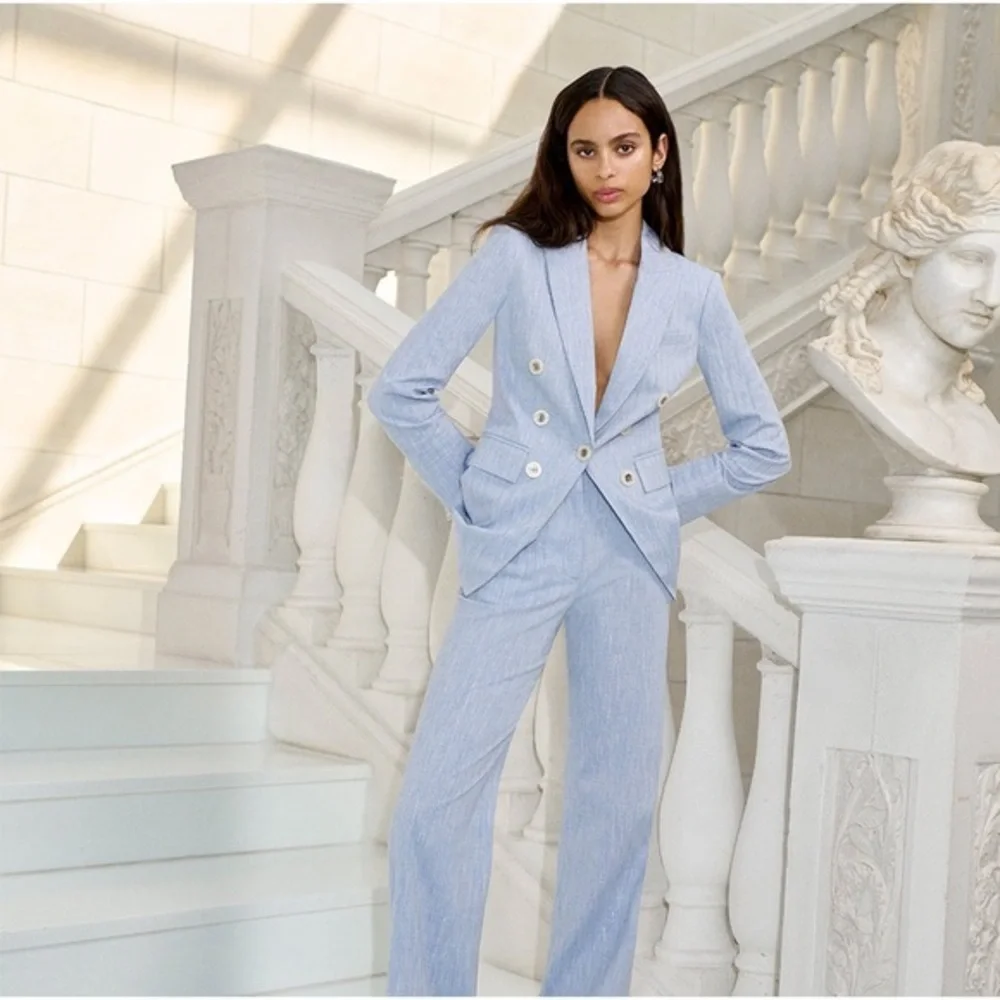 Veronica Beard Gaya Metallic Pinstripe Dickey Jacket